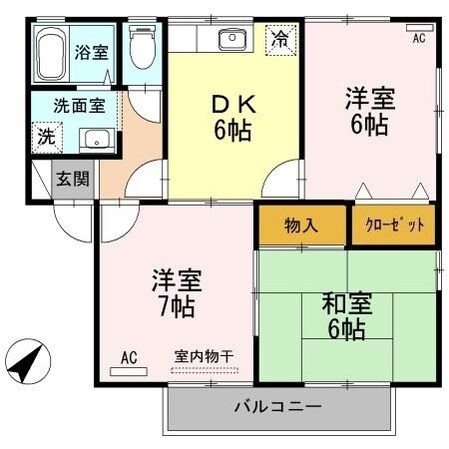 サンハイツ南手城の物件間取画像